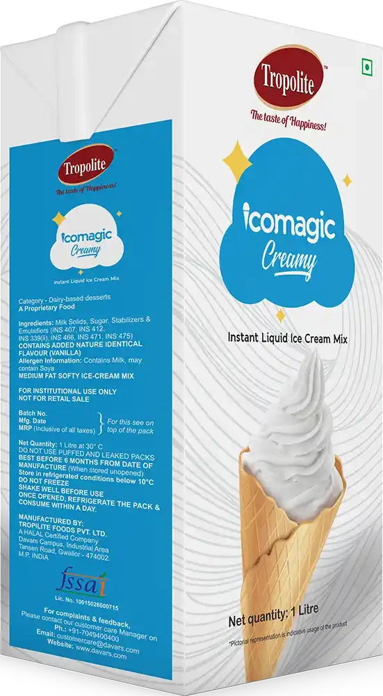 IcoMagic Creamy Instant Ice Cream Mix Dairy Ingredients